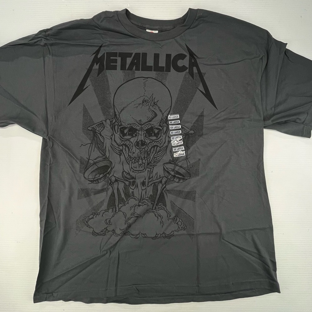 Metallica Gray Graphic T-Shirt for Men xxl New